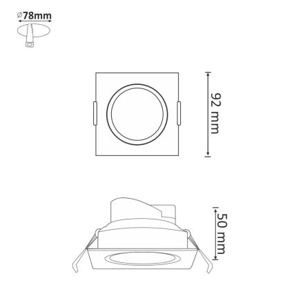 LED Oprawa wpuszczana VENUS LED/7W/230V