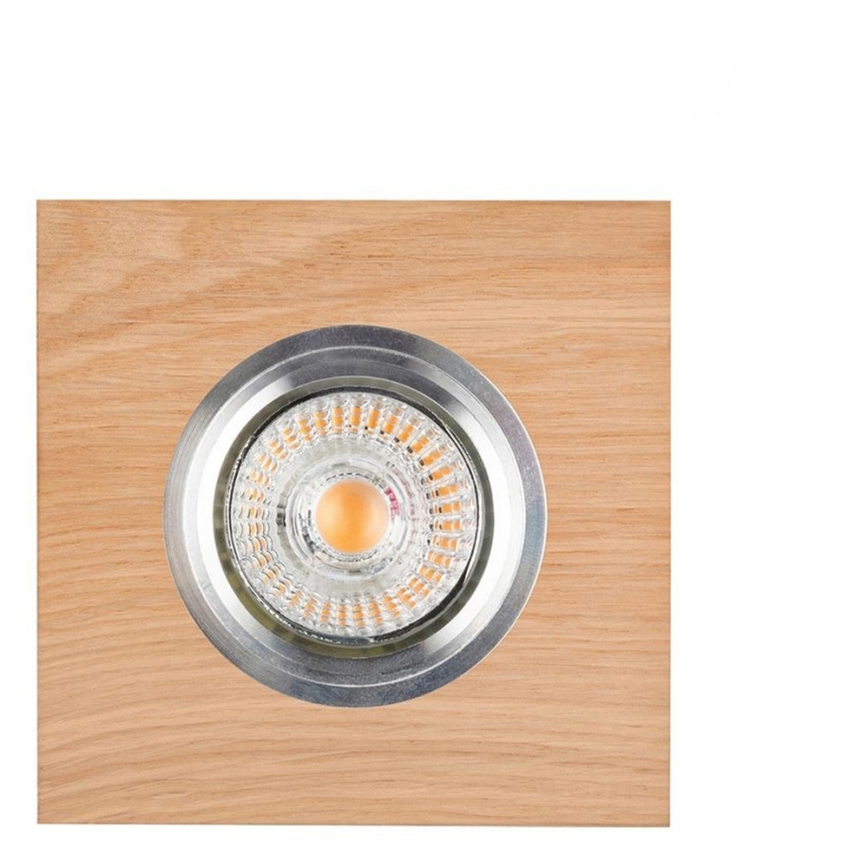 LED Oprawa wpuszczana VITAR 1xGU10/5W/230V CRI 90 dąb – certyfikat FSC