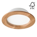 LED Oprawa wpuszczana WOODY SPOT LED/12,5W/230V 3000K dąb ø 16 cm