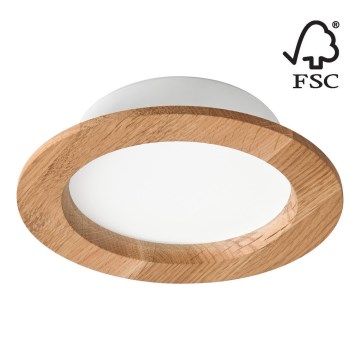 LED Oprawa wpuszczana WOODY SPOT LED/12,5W/230V 3000K dąb ø 16 cm