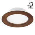 LED Oprawa wpuszczana WOODY SPOT LED/12,5W/230V 3000K wiśnia ø 16 cm