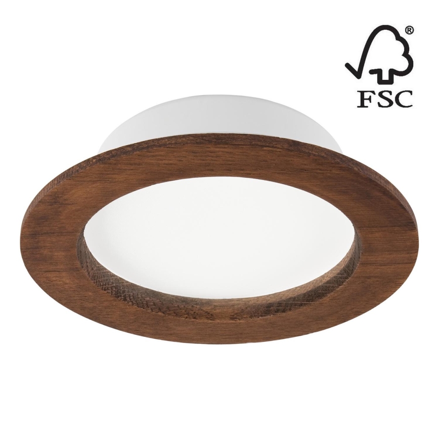 LED Oprawa wpuszczana WOODY SPOT LED/12,5W/230V 3000K wiśnia ø 16 cm