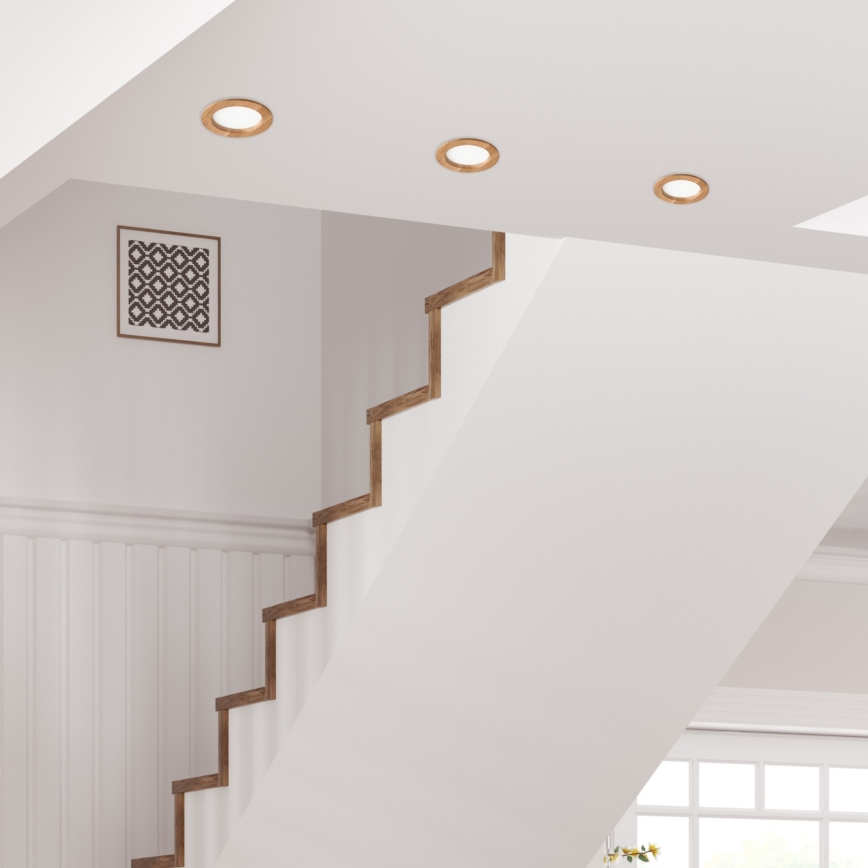 LED Oprawa wpuszczana WOODY SPOT LED/12,5W/230V 4000K dąb ø 16 cm