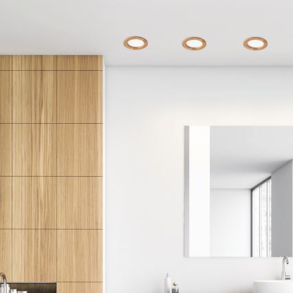 LED Oprawa wpuszczana WOODY SPOT LED/12,5W/230V 4000K dąb ø 16 cm