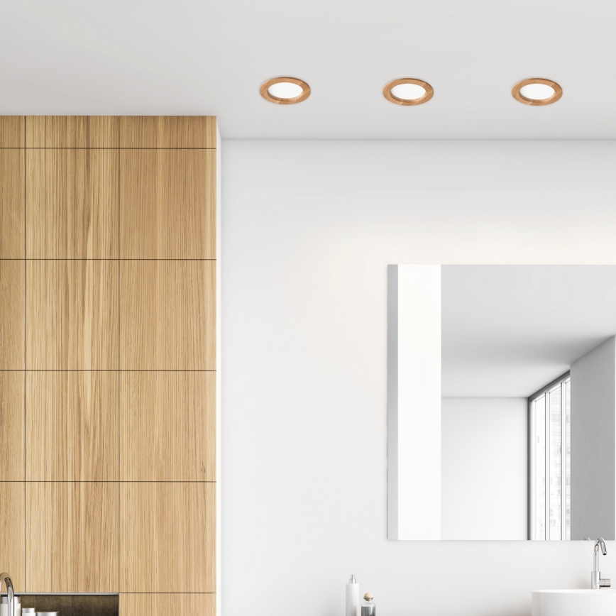 LED Oprawa wpuszczana WOODY SPOT LED/12,5W/230V 4000K dąb ø 16 cm