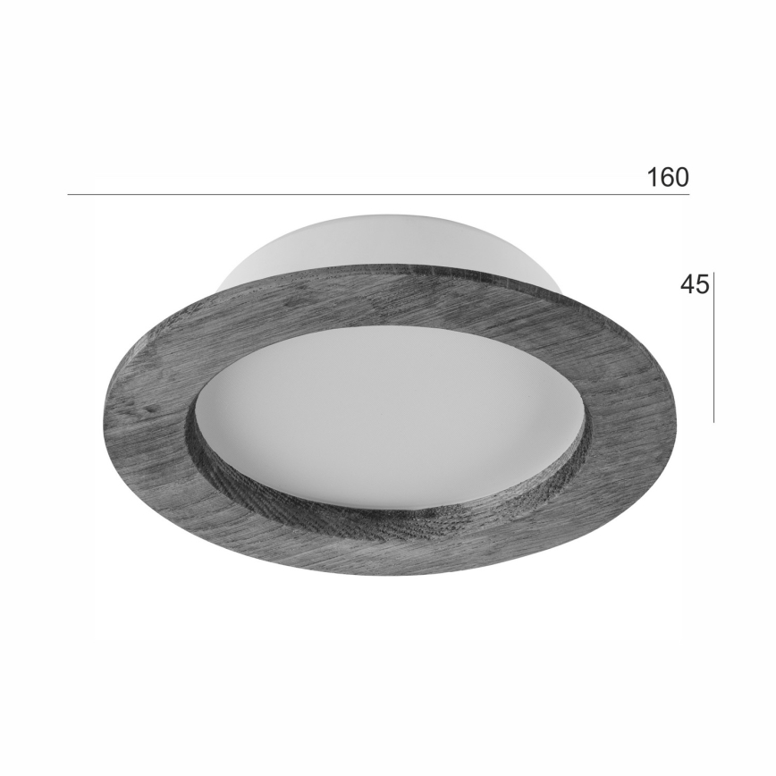 LED Oprawa wpuszczana WOODY SPOT LED/12,5W/230V 4000K dąb ø 16 cm