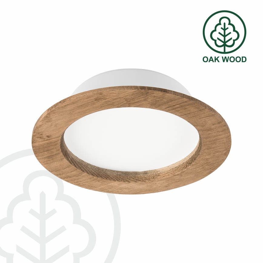LED Oprawa wpuszczana WOODY SPOT LED/12,5W/230V 4000K orzech ø 16 cm
