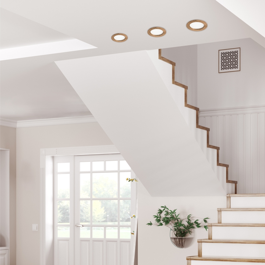 LED Oprawa wpuszczana WOODY SPOT LED/12,5W/230V 4000K orzech ø 16 cm