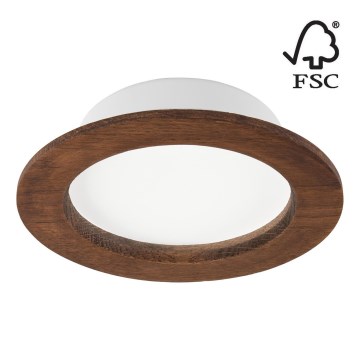 LED Oprawa wpuszczana WOODY SPOT LED/12,5W/230V 4000K wiśnia ø 16 cm