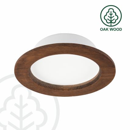 LED Oprawa wpuszczana WOODY SPOT LED/12,5W/230V 4000K wiśnia ø 16 cm