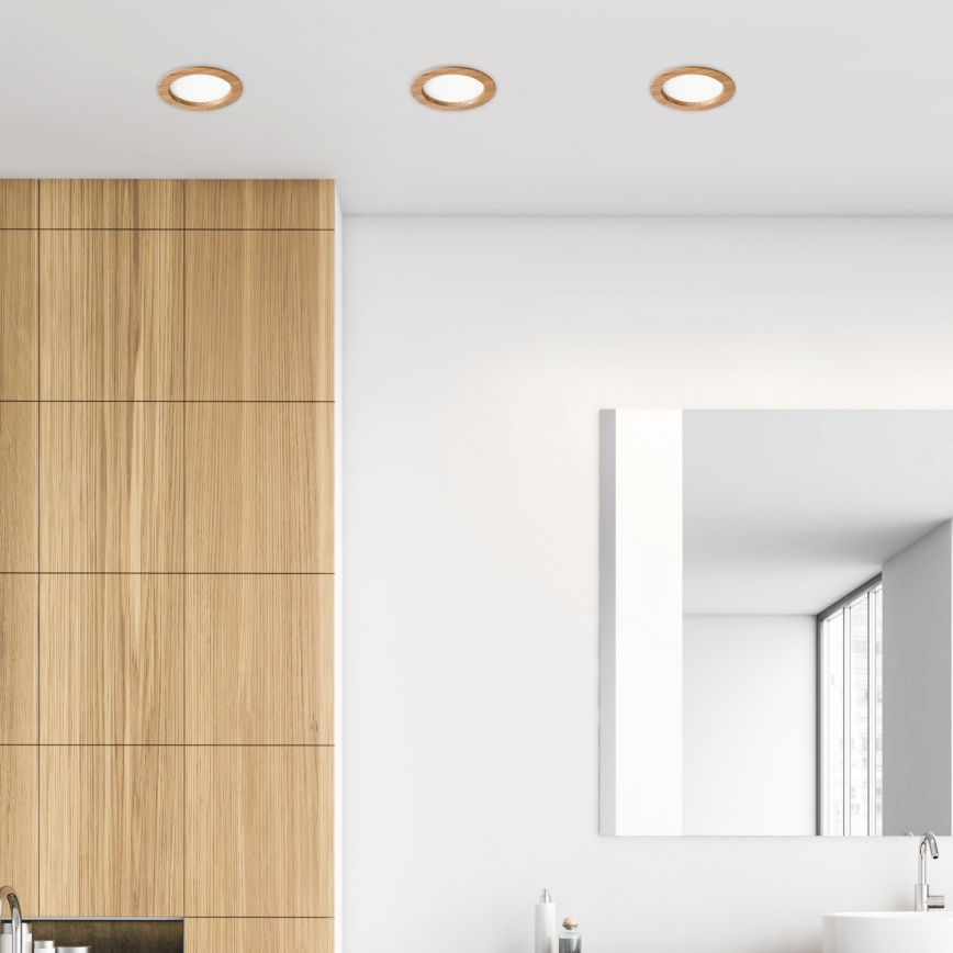LED Oprawa wpuszczana WOODY SPOT LED/16,5W/230V 4000K dąb ø 18,5 cm