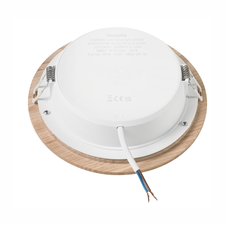 LED Oprawa wpuszczana WOODY SPOT LED/16,5W/230V 4000K dąb ø 18,5 cm