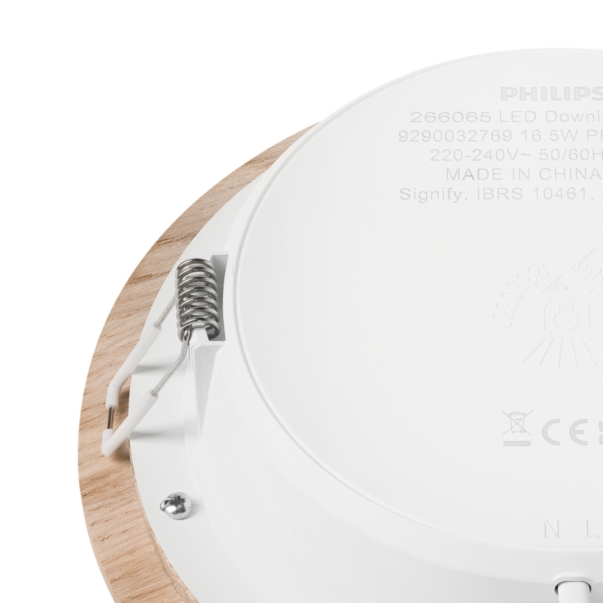 LED Oprawa wpuszczana WOODY SPOT LED/16,5W/230V 4000K dąb ø 18,5 cm