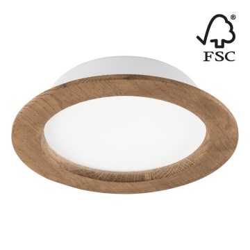 LED Oprawa wpuszczana WOODY SPOT LED/16,5W/230V 4000K orzech ø 18,5 cm