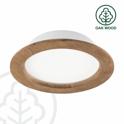 LED Oprawa wpuszczana WOODY SPOT LED/16,5W/230V 4000K orzech ø 18,5 cm