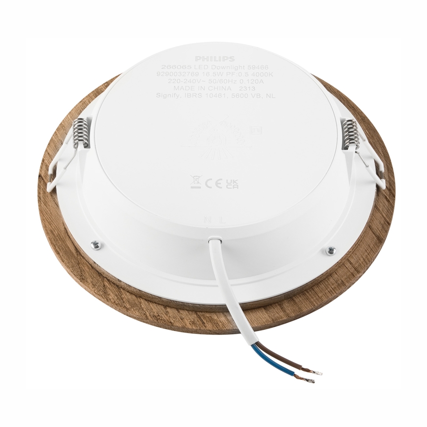LED Oprawa wpuszczana WOODY SPOT LED/16,5W/230V 4000K orzech ø 18,5 cm