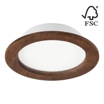 LED Oprawa wpuszczana WOODY SPOT LED/16,5W/230V 4000K wiśnia ø 18,5 cm
