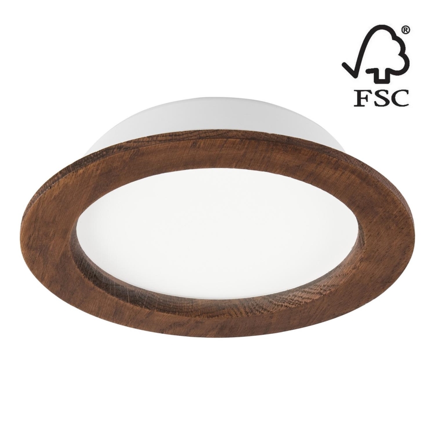 LED Oprawa wpuszczana WOODY SPOT LED/16,5W/230V 4000K wiśnia ø 18,5 cm