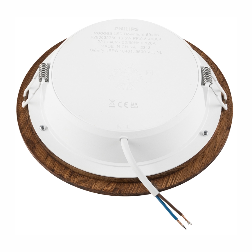 LED Oprawa wpuszczana WOODY SPOT LED/16,5W/230V 4000K wiśnia ø 18,5 cm