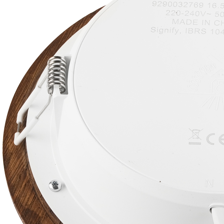 LED Oprawa wpuszczana WOODY SPOT LED/16,5W/230V 4000K wiśnia ø 18,5 cm