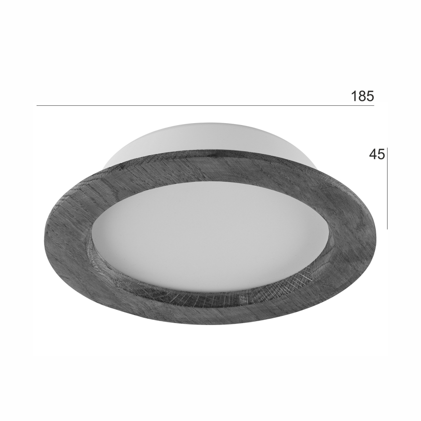 LED Oprawa wpuszczana WOODY SPOT LED/16,5W/230V 4000K wiśnia ø 18,5 cm