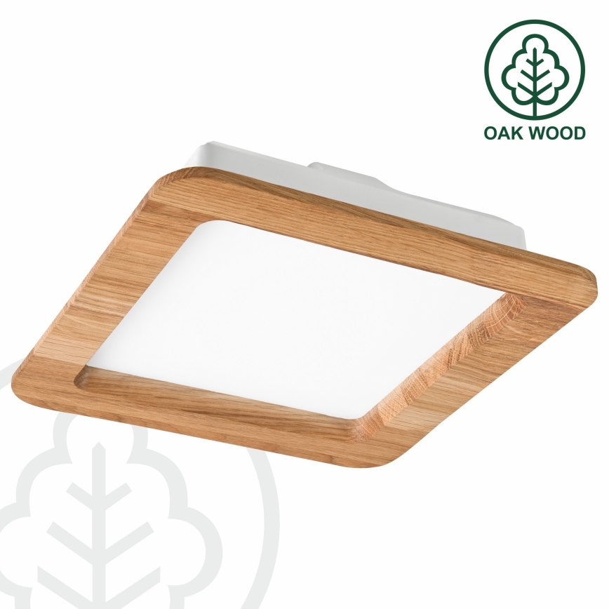 LED Oprawa wpuszczana WOODY SPOT LED/17W/230V 3000K dąb 18,5x18,5 cm