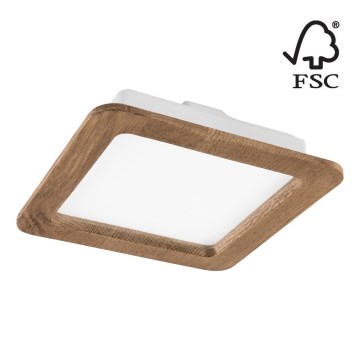 LED Oprawa wpuszczana WOODY SPOT LED/17W/230V 3000K orzech 18,5x18,5 cm