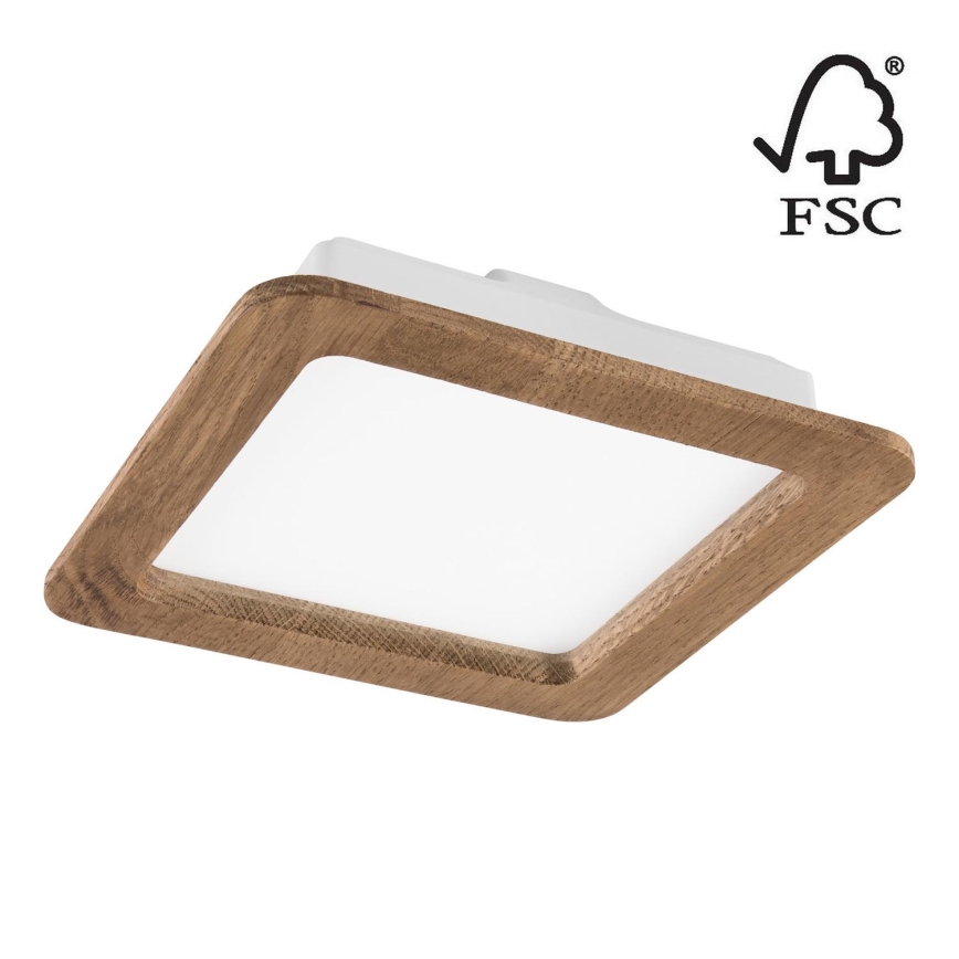 LED Oprawa wpuszczana WOODY SPOT LED/17W/230V 3000K orzech 18,5x18,5 cm