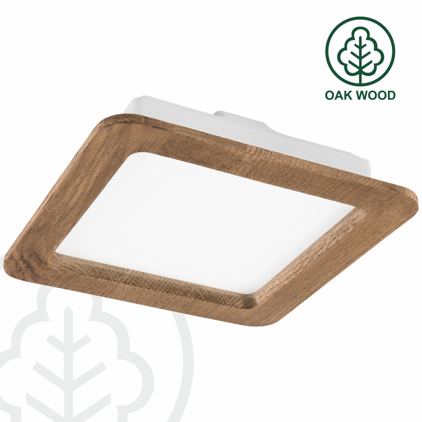 LED Oprawa wpuszczana WOODY SPOT LED/17W/230V 3000K orzech 18,5x18,5 cm