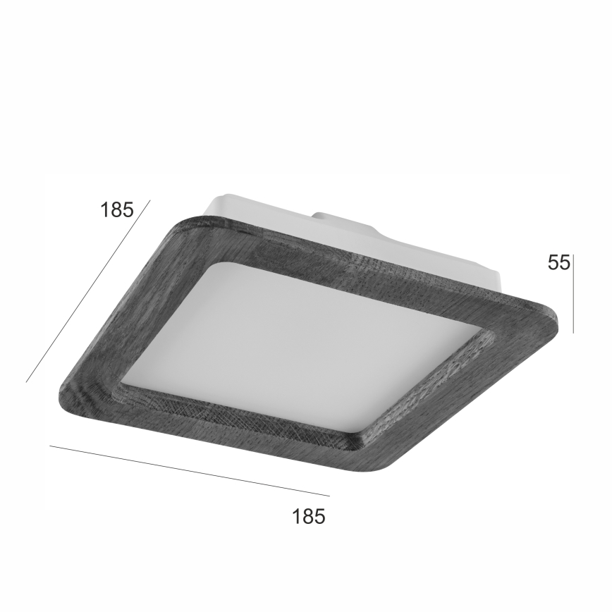 LED Oprawa wpuszczana WOODY SPOT LED/17W/230V 3000K orzech 18,5x18,5 cm