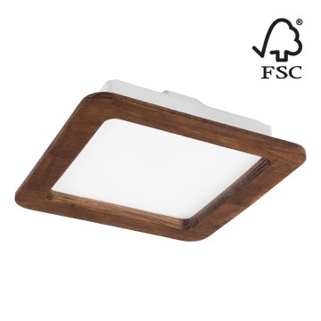 LED Oprawa wpuszczana WOODY SPOT LED/17W/230V 3000K wiśnia 18,5x18,5 cm