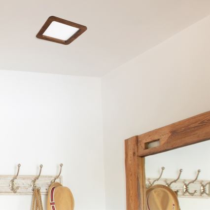 LED Oprawa wpuszczana WOODY SPOT LED/17W/230V 3000K wiśnia 18,5x18,5 cm