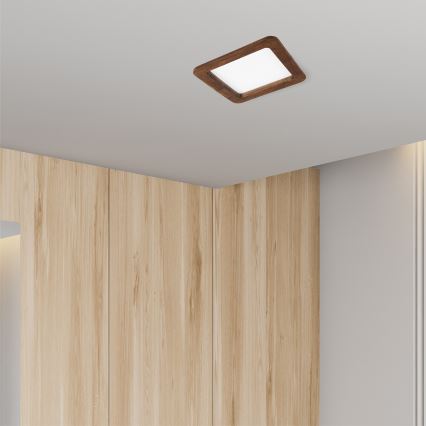 LED Oprawa wpuszczana WOODY SPOT LED/17W/230V 3000K wiśnia 18,5x18,5 cm
