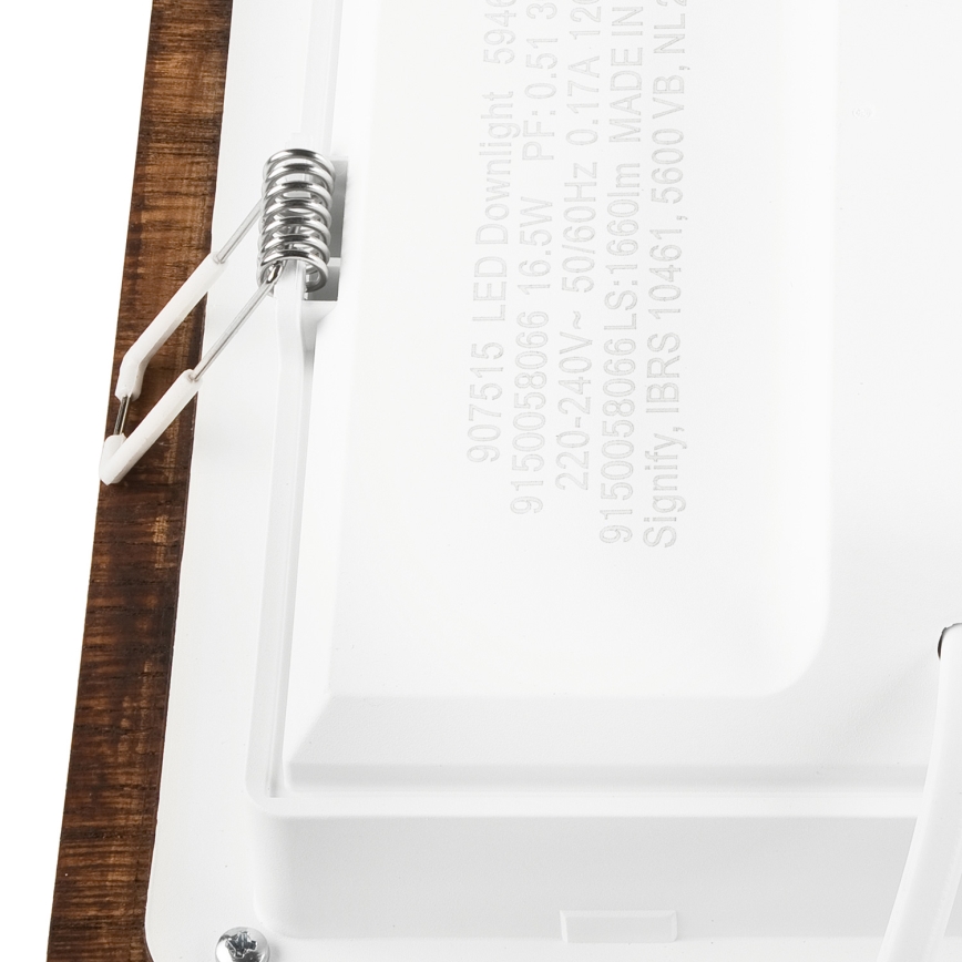 LED Oprawa wpuszczana WOODY SPOT LED/17W/230V 3000K wiśnia 18,5x18,5 cm