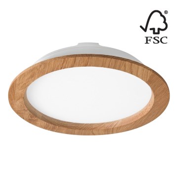 LED Oprawa wpuszczana WOODY SPOT LED/23,5W/230V 4000K dąb ø 23,5 cm