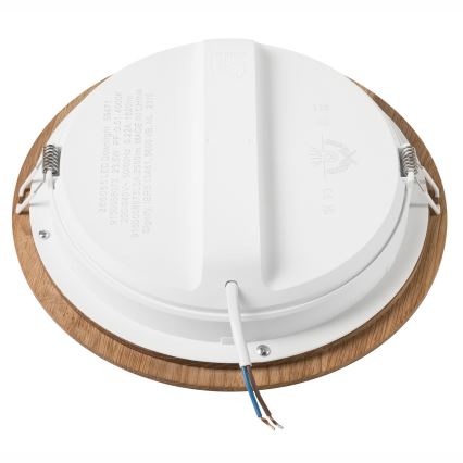 LED Oprawa wpuszczana WOODY SPOT LED/23,5W/230V 4000K dąb ø 23,5 cm