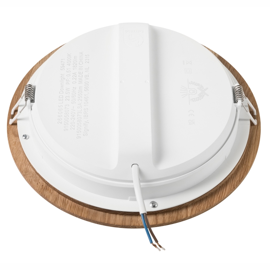 LED Oprawa wpuszczana WOODY SPOT LED/23,5W/230V 4000K dąb ø 23,5 cm