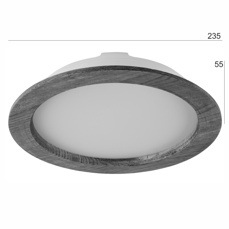 LED Oprawa wpuszczana WOODY SPOT LED/23,5W/230V 4000K dąb ø 23,5 cm