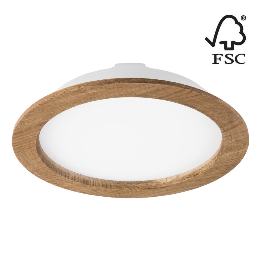 LED Oprawa wpuszczana WOODY SPOT LED/23,5W/230V 4000K orzech ø 23,5 cm