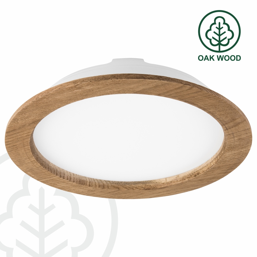 LED Oprawa wpuszczana WOODY SPOT LED/23,5W/230V 4000K orzech ø 23,5 cm