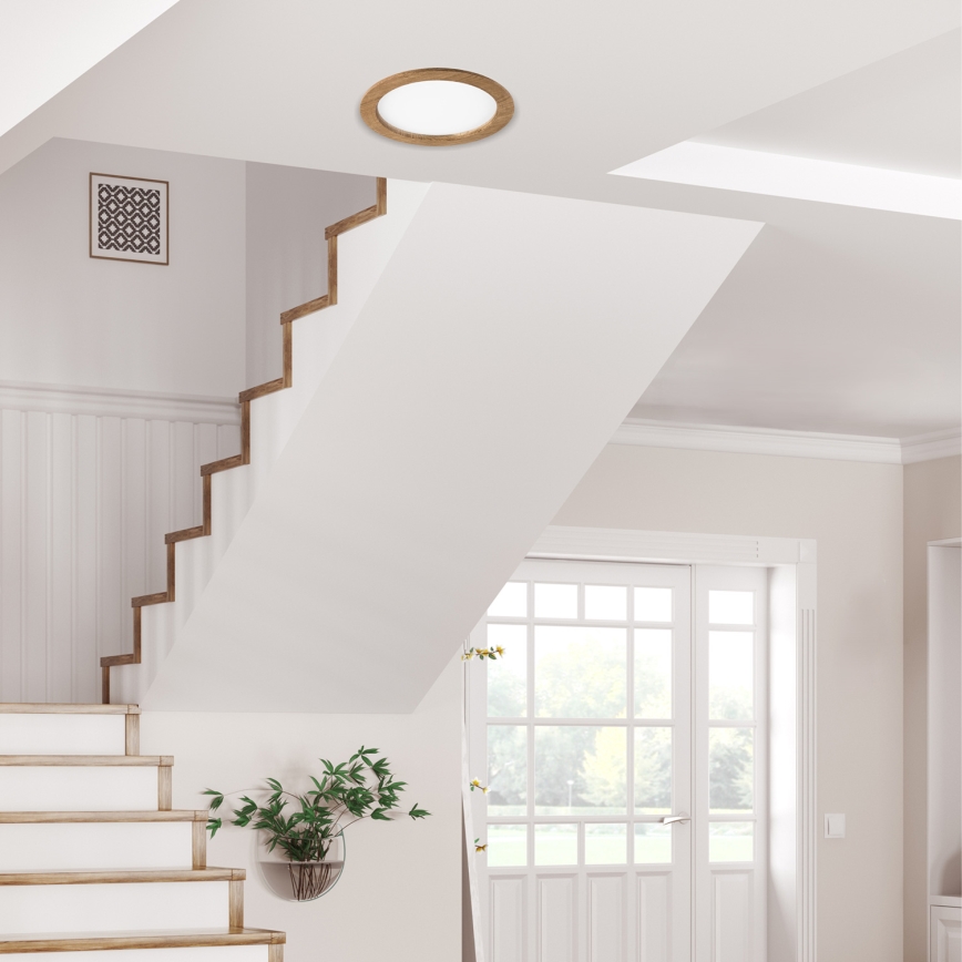 LED Oprawa wpuszczana WOODY SPOT LED/23,5W/230V 4000K orzech ø 23,5 cm