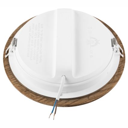 LED Oprawa wpuszczana WOODY SPOT LED/23,5W/230V 4000K orzech ø 23,5 cm