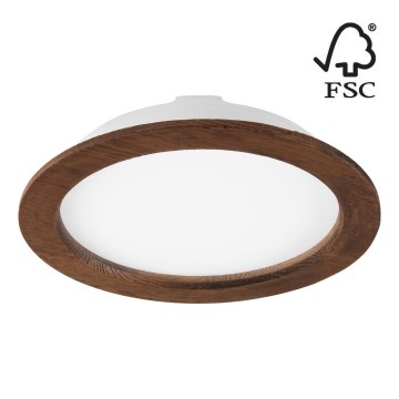 LED Oprawa wpuszczana WOODY SPOT LED/23,5W/230V 4000K wiśnia ø 23,5 cm