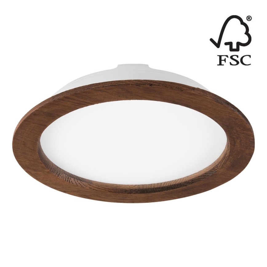 LED Oprawa wpuszczana WOODY SPOT LED/23,5W/230V 4000K wiśnia ø 23,5 cm