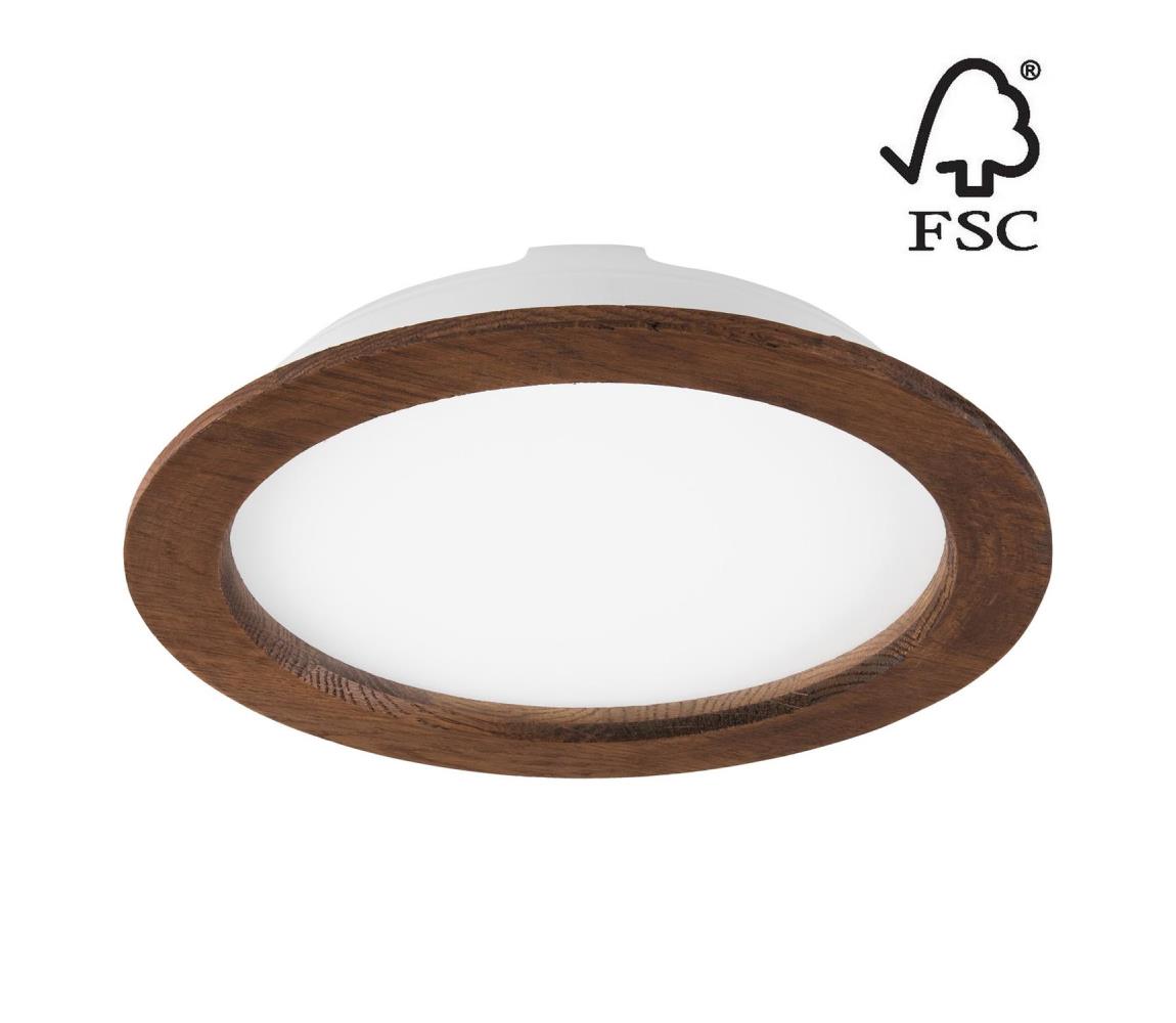 LED Oprawa wpuszczana WOODY SPOT LED/23,5W/230V 4000K wiśnia ø 23,5 cm