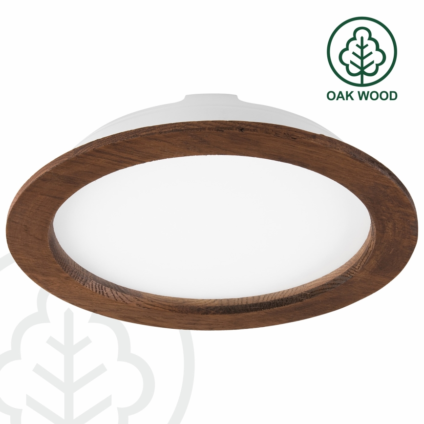 LED Oprawa wpuszczana WOODY SPOT LED/23,5W/230V 4000K wiśnia ø 23,5 cm