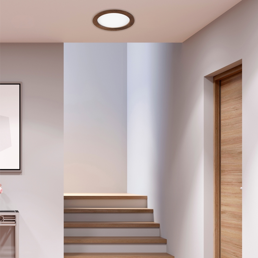 LED Oprawa wpuszczana WOODY SPOT LED/23,5W/230V 4000K wiśnia ø 23,5 cm