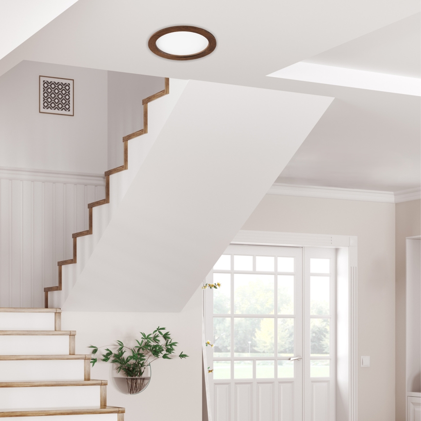LED Oprawa wpuszczana WOODY SPOT LED/23,5W/230V 4000K wiśnia ø 23,5 cm