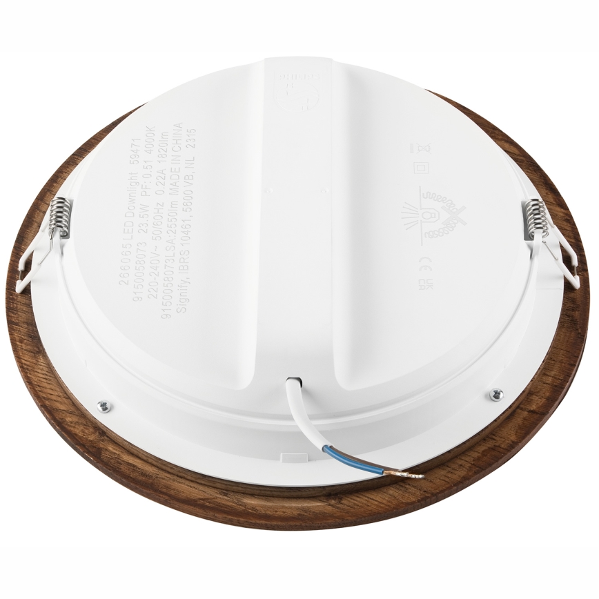 LED Oprawa wpuszczana WOODY SPOT LED/23,5W/230V 4000K wiśnia ø 23,5 cm
