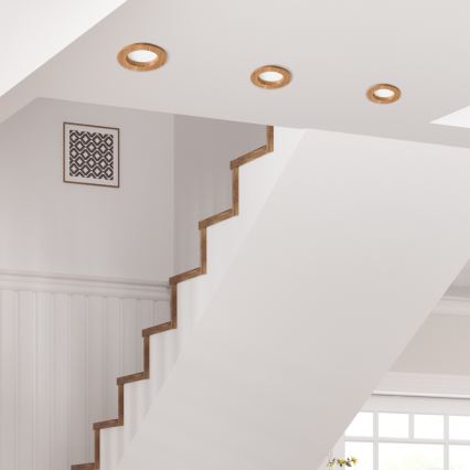 LED Oprawa wpuszczana WOODY SPOT LED/5,5W/230V 4000K dąb ø 10 cm